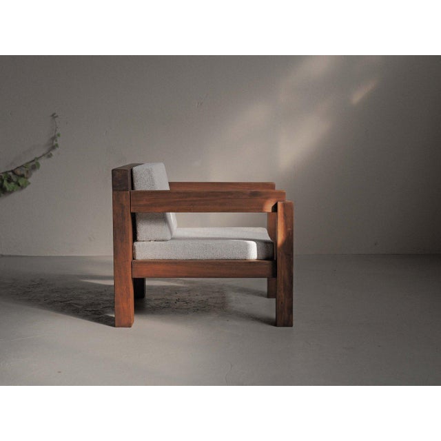 Vintage Wood Armchair, France, 1980s For Sale - Image 11 of 18