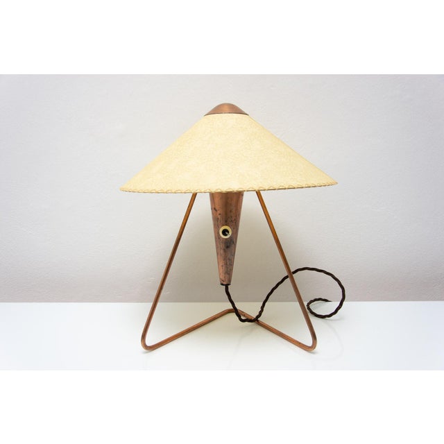 Mid-Century Czech Tripod Table Lamp by Helena Frantová for Okolo, 1950s For Sale - Image 6 of 15