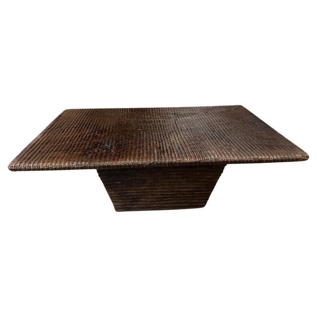 A century year old mortar originally used to grind rice is repurposed into this one of a kind coffee table. Carved from a...