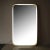 White Backlit Mirror with Curved Wooden Frame For Sale - Image 8 of 15