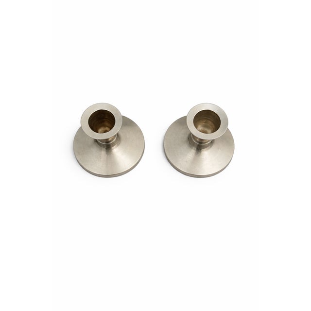 1940s Model 2729 Pewter Candlesticks by Just Andersen, Denmark, 1940s, Set of 2 For Sale - Image 5 of 9