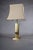 Metal Italian Hollywood Regency Brass Table Lamp with Caramel Lacquer Panels, 1970s For Sale - Image 7 of 9