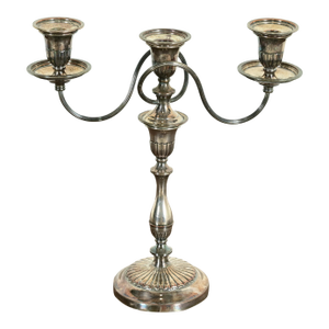 Tiffany & Co. Style Antique Victorian Silverplate Three-Light Candelabra