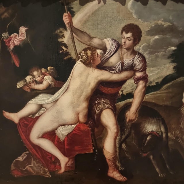 Alessandro Varotari, Nude Venus, 1620, Oil Painting on Canvas, Framed For Sale - Image 10 of 17