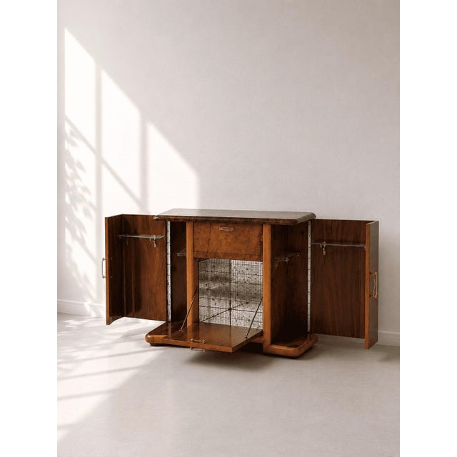 Art Deco Wooden Bar Cabinet, 1940s For Sale - Image 4 of 4