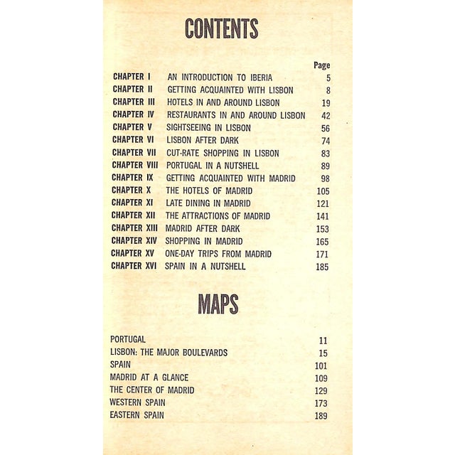 "Twa Getaway Guide Lisbon/ Madrid" 1971 Haggart, Stanely and Porter, Darwin For Sale - Image 4 of 7