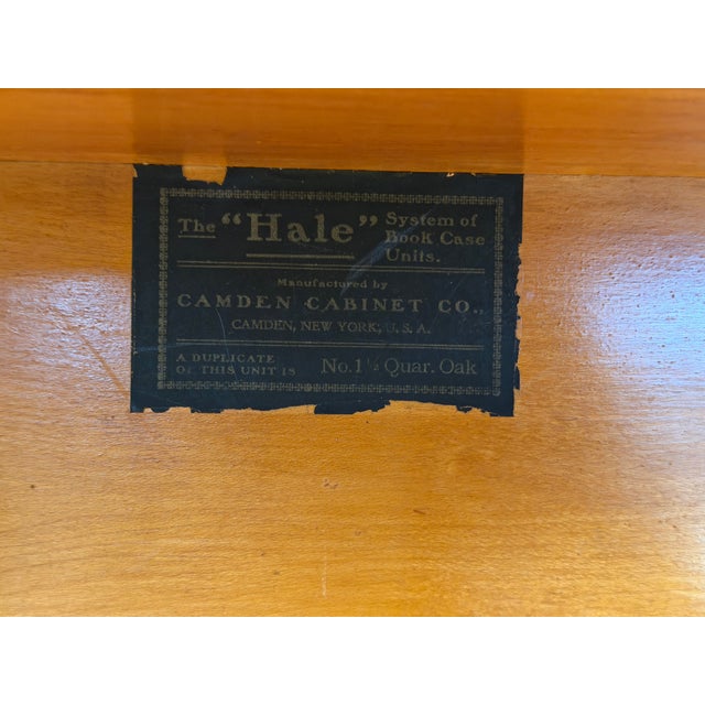 Antique Hale System Quarter-Sawn Oak Five-Stack Barrister Bookcase, C. 1910 For Sale - Image 11 of 15