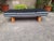 Bench in Electric Grey Velvet with Conical Wooden Legs, 1990s For Sale - Image 12 of 12