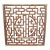 Chinese Geometric Wood Carved Wall Panel For Sale