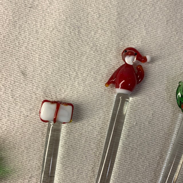 Macy's Vintage Macy’s Holiday Theme Swizzlers Stirrers for Drinks and Cocktails For Sale - Image 4 of 8