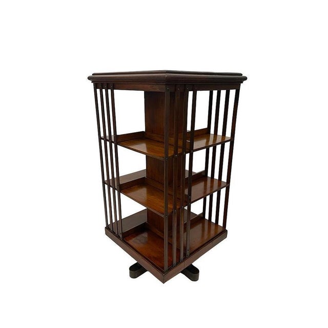 19th Century Dutch Book Mill, 1880 A very large Dutch mahogany wooden book mill. The book mill rotates. The book mill has...