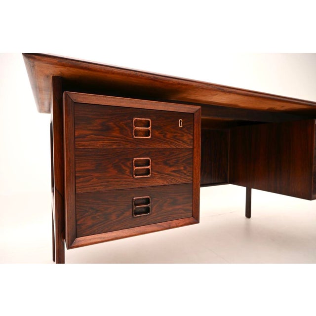 Brown Danish Vintage Desk by Arne Vodder for Brouer Møbelfabrik, 1960 For Sale - Image 8 of 11