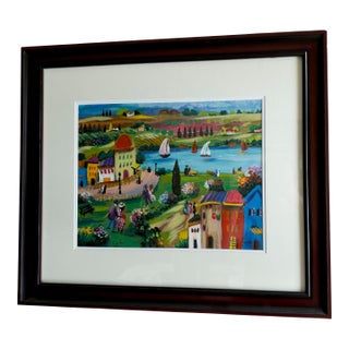 Shlomo Alter “Paradise City” Contemporary Limited Edition Seriolithograph in Color on Wove Paper, Signed and Numbered For Sale