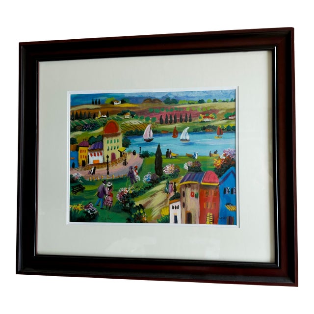 Shlomo Alter “Paradise City” Contemporary Limited Edition Seriolithograph in Color on Wove Paper, Signed and Numbered For Sale