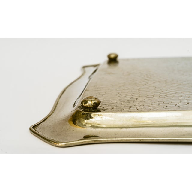 Big Art Deco Nickel-Plated Serving Plate, Vienna, 1920s For Sale - Image 6 of 8