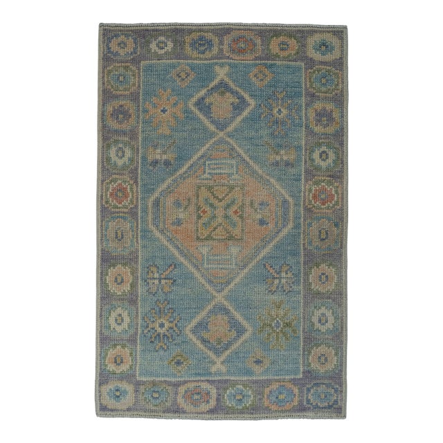 Turkish Oushak Rug 2' x 3'3" #19539 For Sale