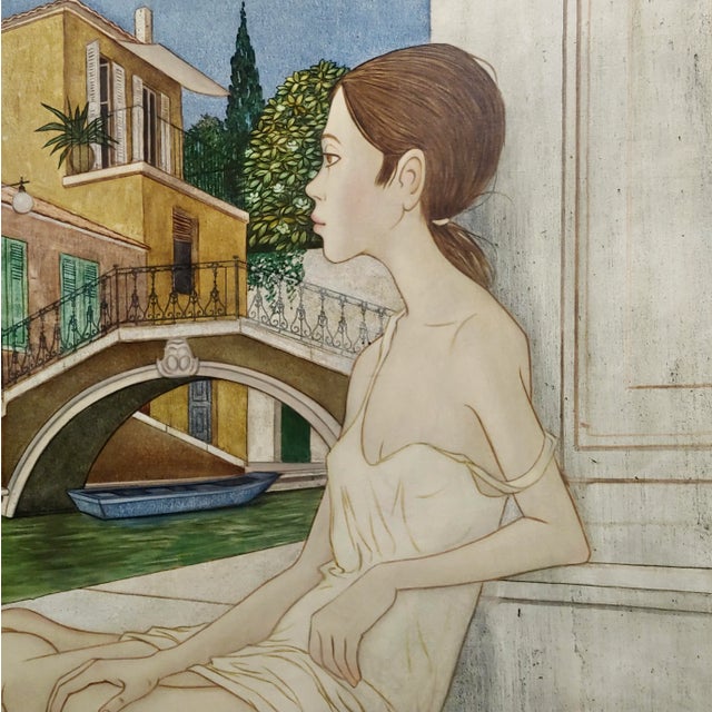 Figurative Philippe Noyer - the Venetian Girl -Oil Painting For Sale - Image 3 of 10
