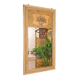 1900's Tall Victorian Antique Trumeau Mirror For Sale