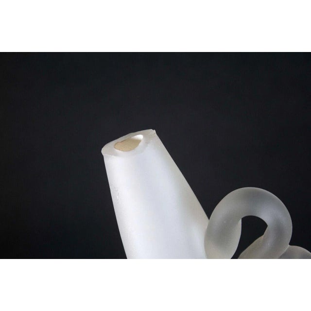 Late 20th Century Bernie D’Onofrio Contemporary Hand-Blown Sculpted Purple & Frosted Etched Glass For Sale - Image 12 of 12