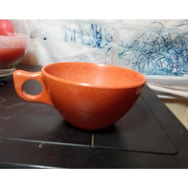 Vintage Burnt Orange Branchell Color Flyte Dishes- 6 Pieces For Sale - Image 4 of 6