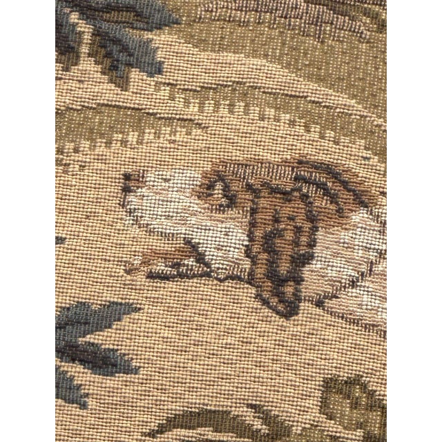Vintage French Aubusson Jacquard Tapestry Hunting with Hounds, 1970s For Sale - Image 17 of 18