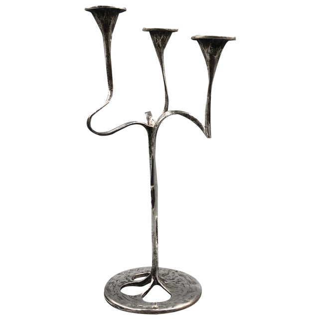 Mid-Century Brutalist Candlestick by Kurt Jesch for Amadeus/Tonini, 1970s For Sale