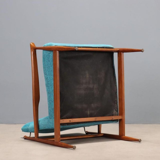Vintage Teak Wood Armchair, 1960s For Sale - Image 10 of 11