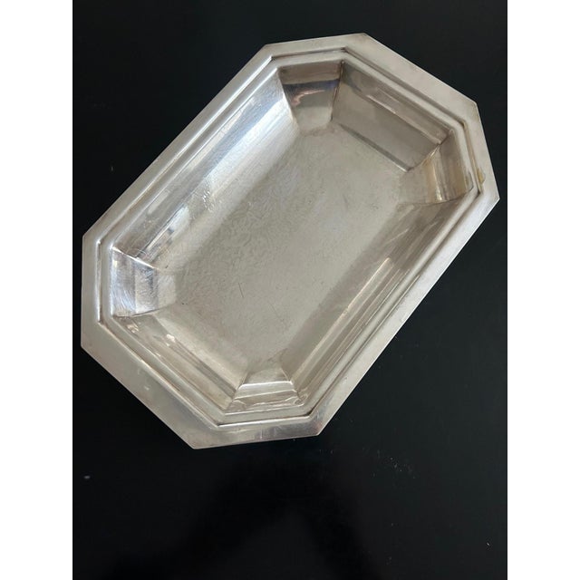 Art Deco Silver-Plated Metal Dish, 1930s For Sale - Image 9 of 9
