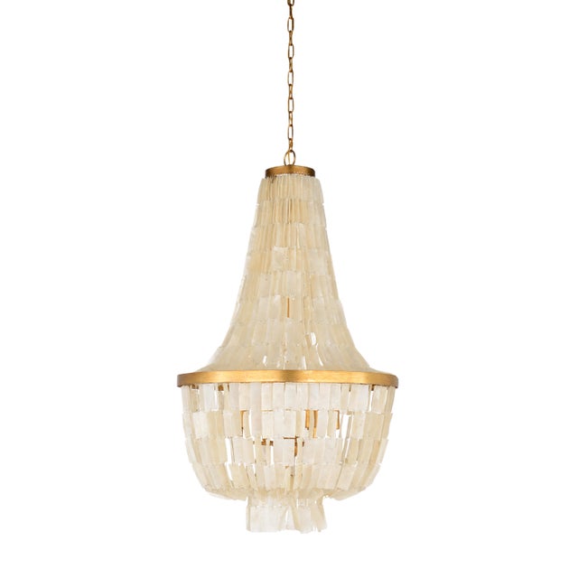 Wildwood Ellison Gold Leaf & Shell Chandelier For Sale - Image 4 of 4