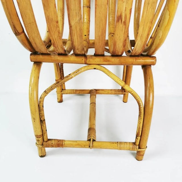 1950s Mid-Century Modern Bamboo Armchair, Germany, 1950s For Sale - Image 5 of 16