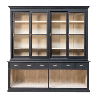 Vintage Sliding-Door Bookcase, 1940 For Sale