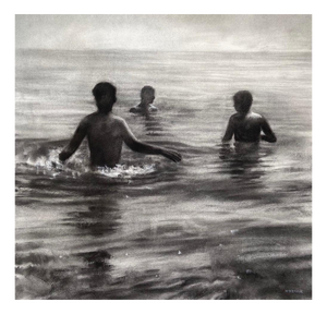 Patsy McArthur, Bathers, 2021, Charcoal and Pastel
