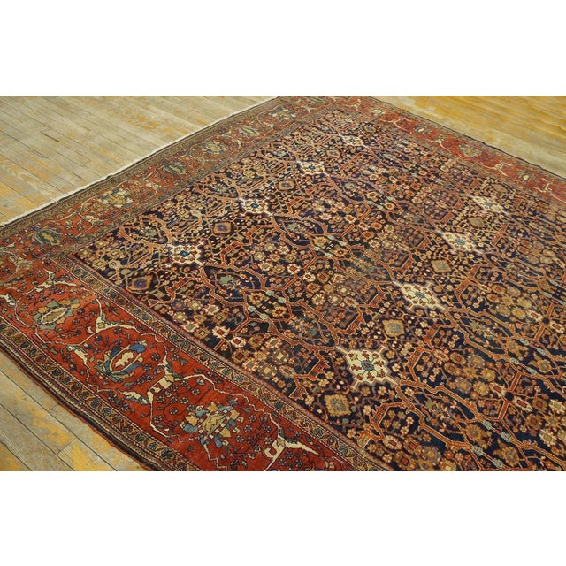 Brown Late 19th Century Persian Sarouk Farahan Carpet ( 8' 4" x 9' 4" - 254 x 384 ) For Sale - Image 8 of 12