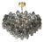 Modernist Murano Smoked Grey Manubri Glass Chandelier, Italy, 21st Century For Sale