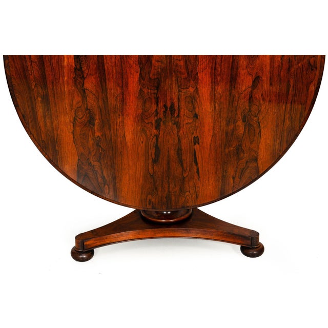 Regency Rosewood Antique Circular Center Table, English Circa 1825 For Sale - Image 9 of 18
