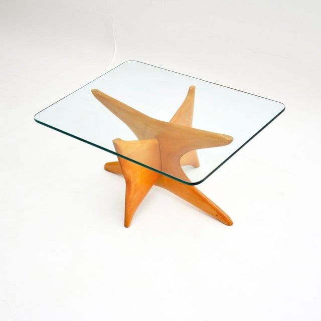 Vintage Italian Satinwood Side Table, 1960s For Sale - Image 4 of 9