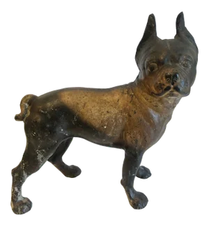 Antique Late 19th Century Cast Iron Boston Terrier Doorstop