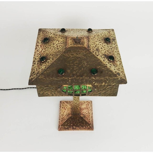 Antique Lamp in Brass and Glass, 1920s For Sale - Image 4 of 13