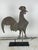 Folk Art Rooster Copper Weathervane on Iron Base For Sale - Image 3 of 9