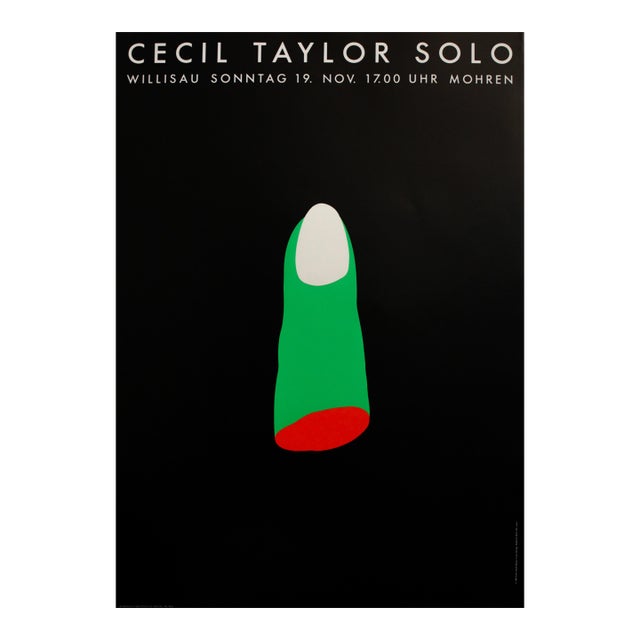 1994 Original Swiss Poster, Cecil Taylor Solo (The 100 Best Posters Collection) For Sale