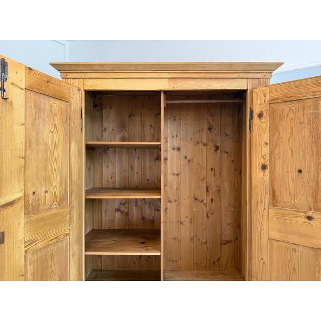 Wood Biedermeier Farmhouse Cupboard in Softwood For Sale - Image 7 of 11