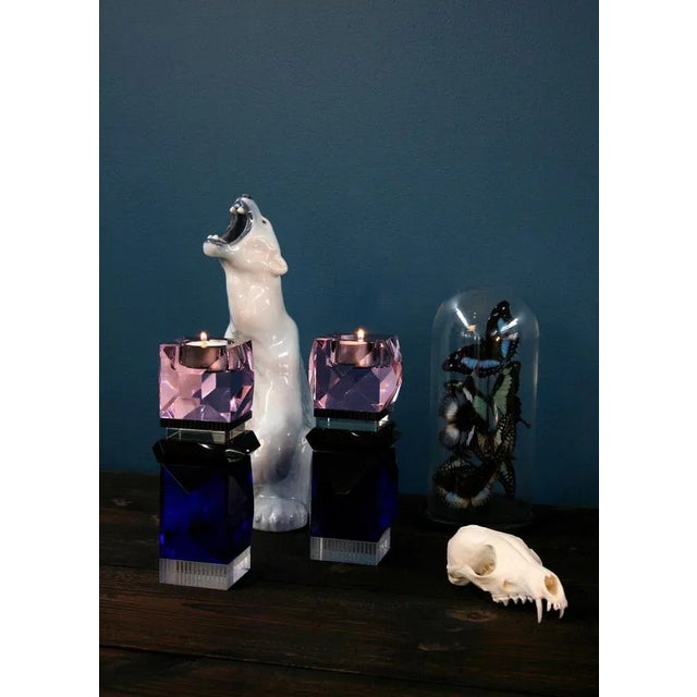 Contemporary Miami Crystal T-Light Holder by Reflections Copenhagen For Sale - Image 3 of 6