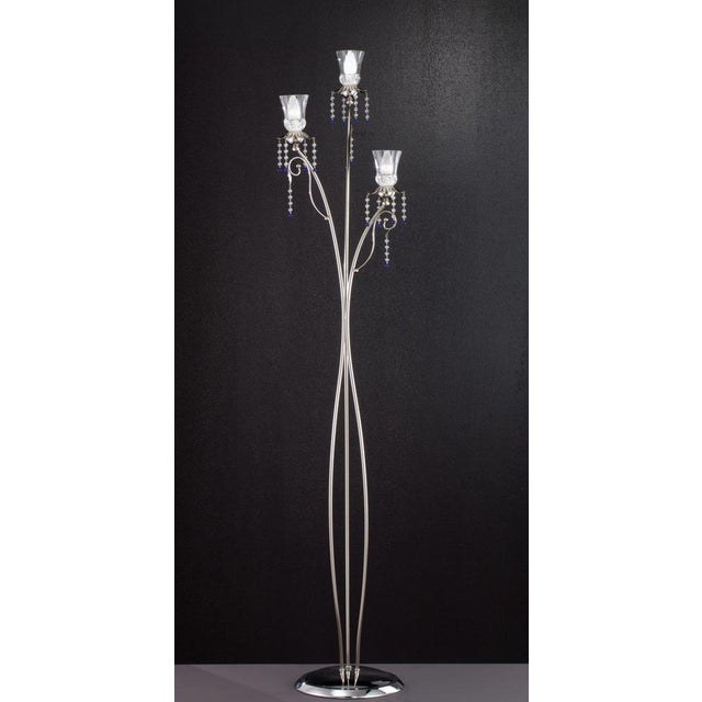 Not Yet Made - Made To Order Fenice Crystal 3 Lights Floor Lamp in Polished Chrome and Glass by Aggiolight For Sale - Image 5 of 7