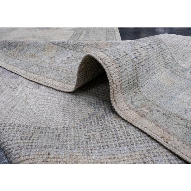 Green Turkish Oushak Runner Rug 3' x 10'1" For Sale - Image 8 of 8