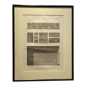 Circa 1810 Engraving of an Egyptian Monument, France