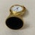 Vintage MCM "Elgin" Gold Tone Globe Mini Clock For Sale - Image 4 of 5