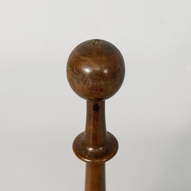 1930s Italian Round Doorstop in Turned Wood, 1930s For Sale - Image 5 of 13