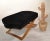 Black 1990 Donghia Versailles Black Mohair Blonde Wood Stool Bench Ottoman John Hutton For Sale - Image 8 of 12