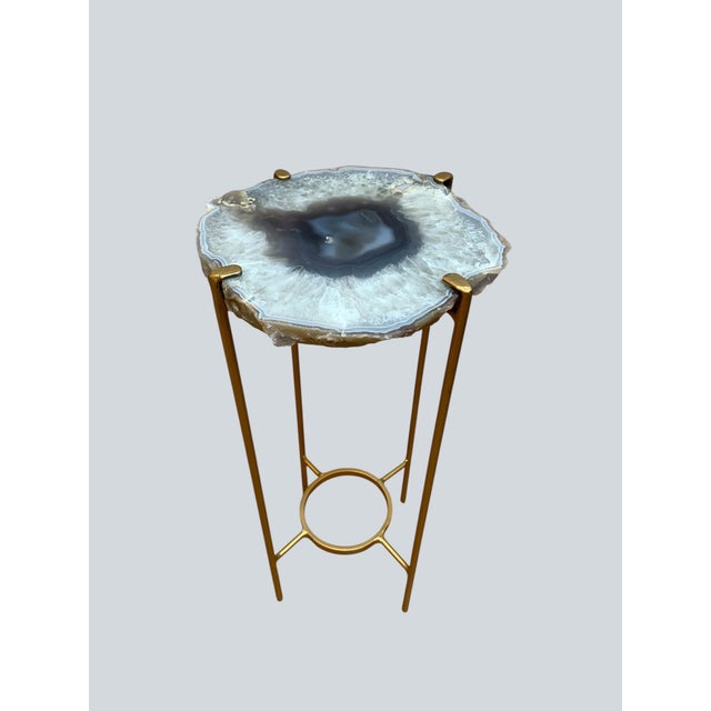 2020s Unusual Modern Handcrafted Geode Drinks Table For Sale - Image 5 of 6