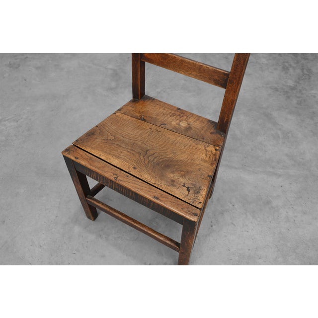 Antique Late 19th Century Oak Side Chair, Belgium For Sale - Image 12 of 17